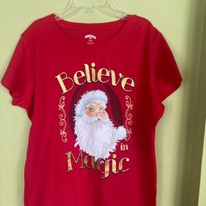 Holiday Time Red Cotton T-Shirt 100%Cotton Holiday Fun